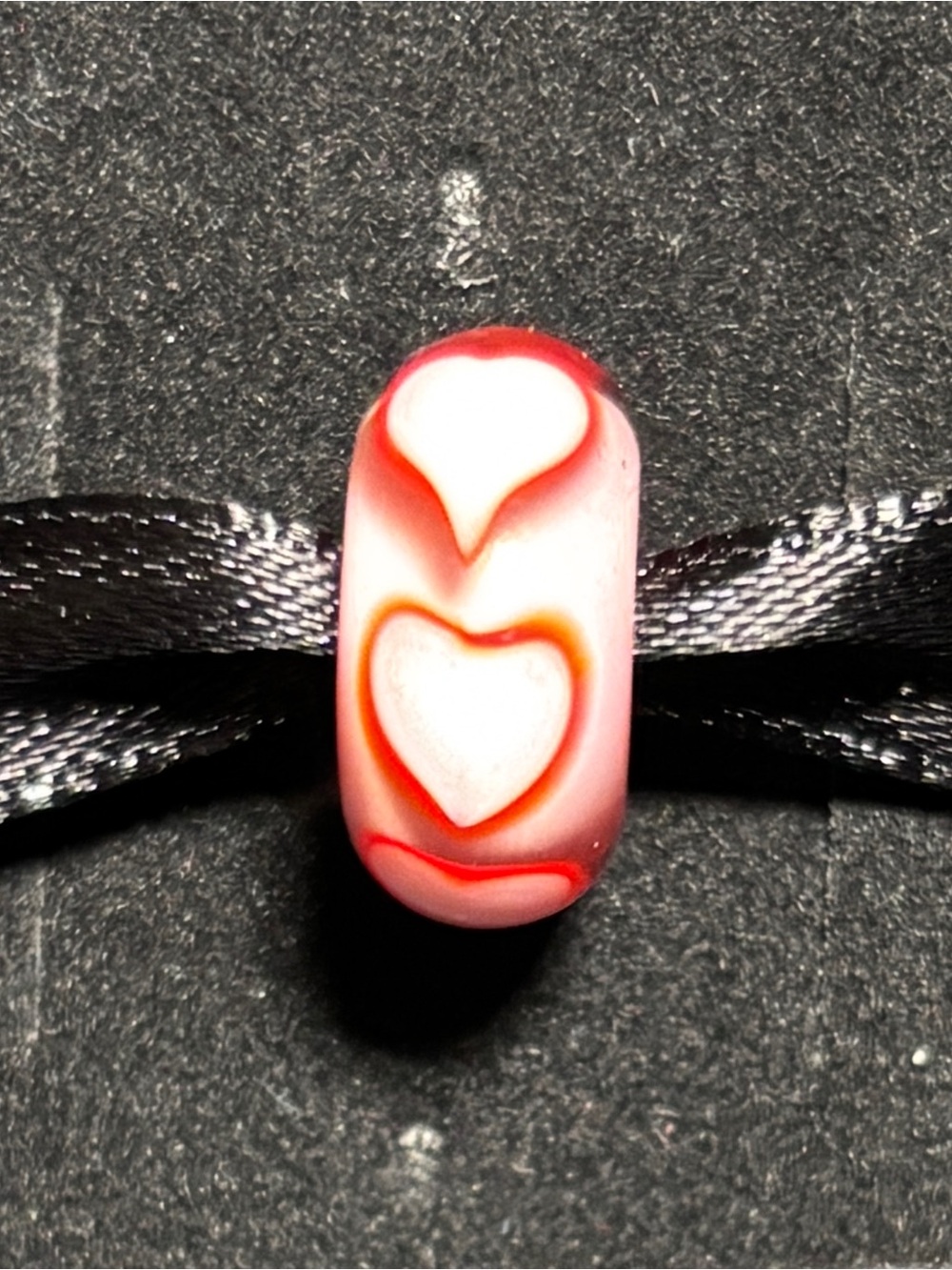 Trollbeads Asian Hearts Bead glass and Sterling charm